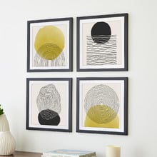 Black Calla Wood Photo Frames (Set of 4)